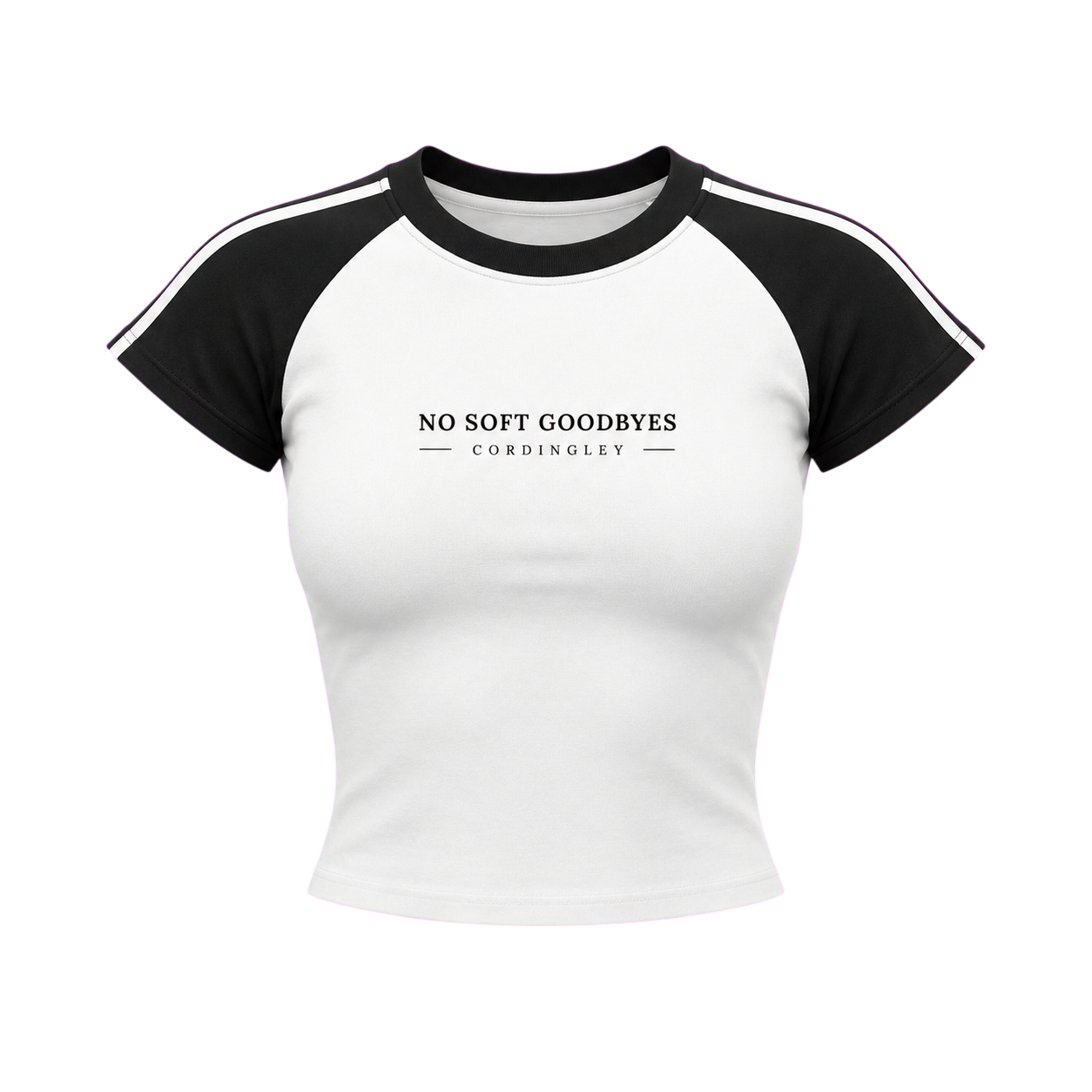 No Soft Goodbyes- Bodycon Raglan Sleeve T-Shirt