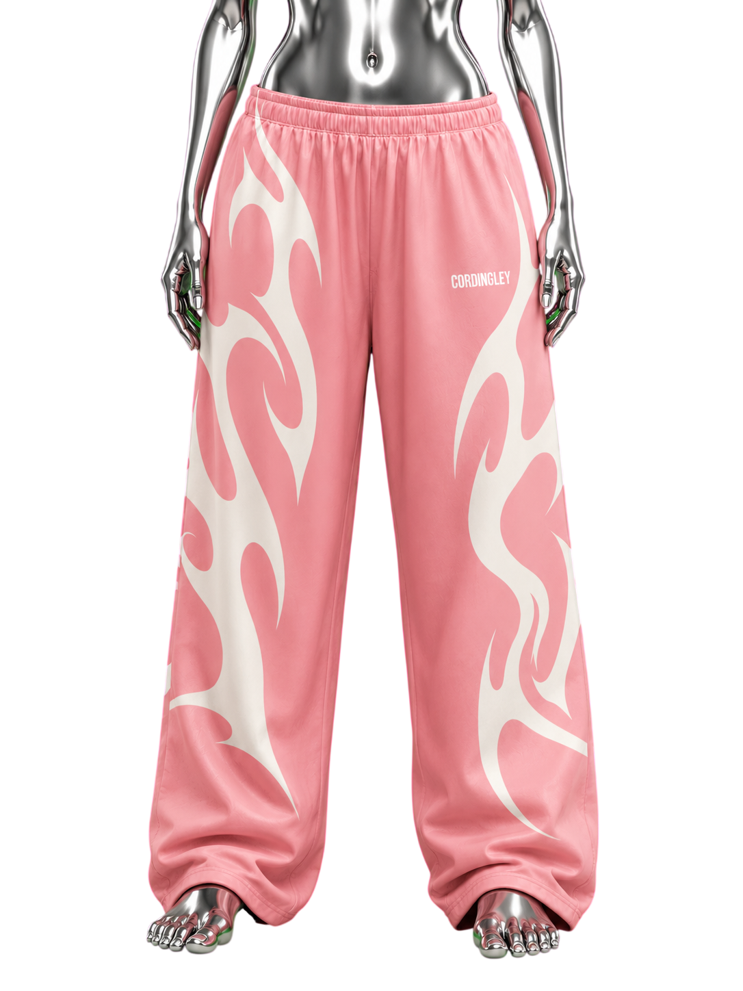 Pink Flame Wide-Leg Pants