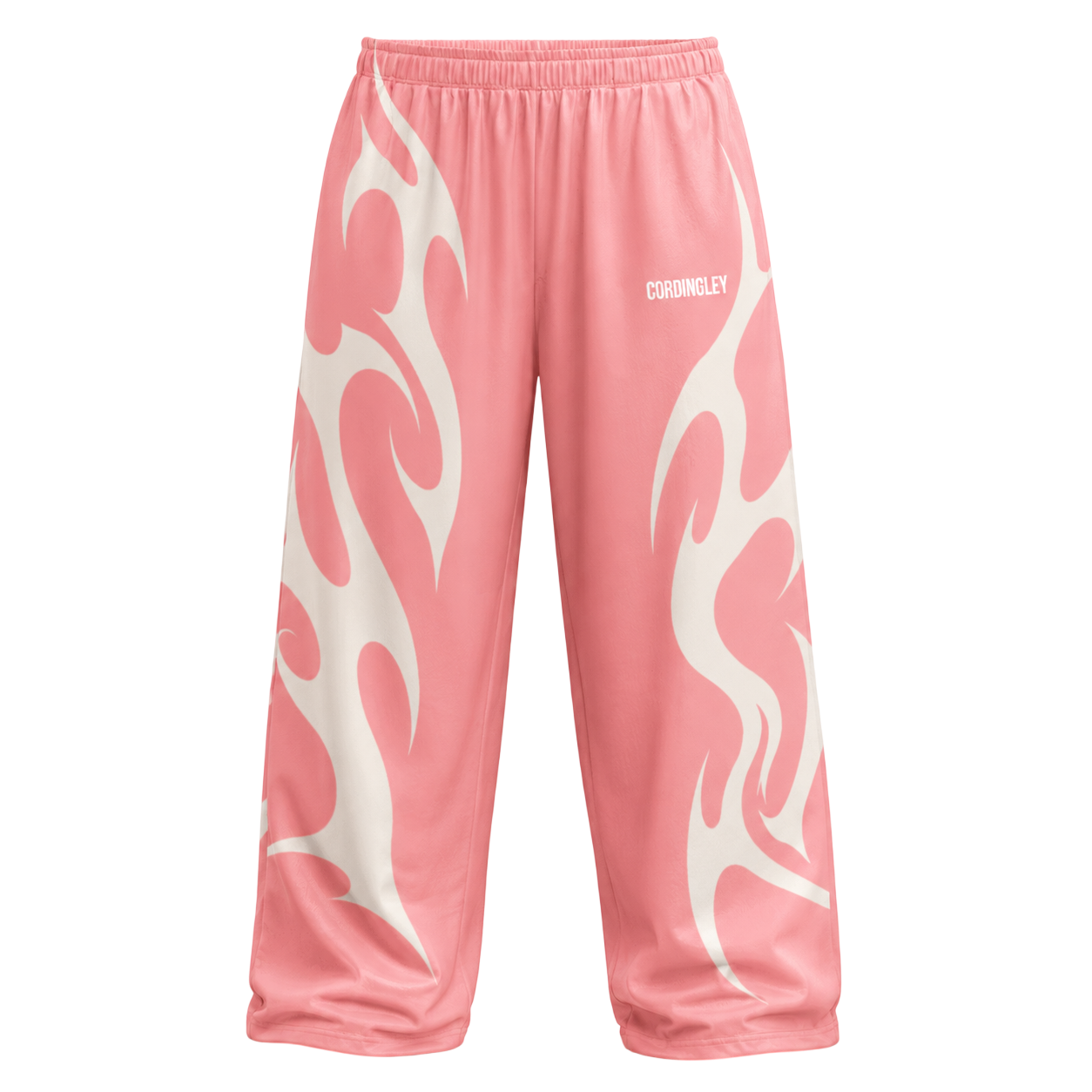 Pink Flame Wide-Leg Pants