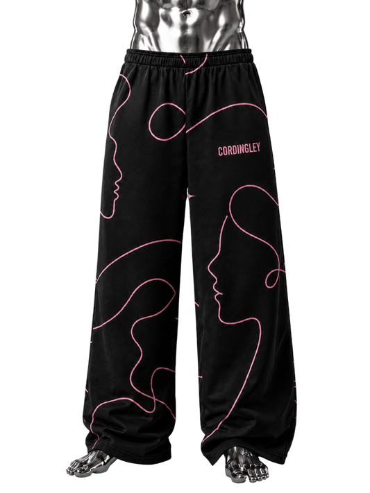 Line Perspective Wide-Leg Pants